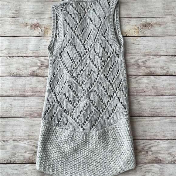 Max Studio Kids Grey Long Knit Sweater Vest - Picture 2 of 4